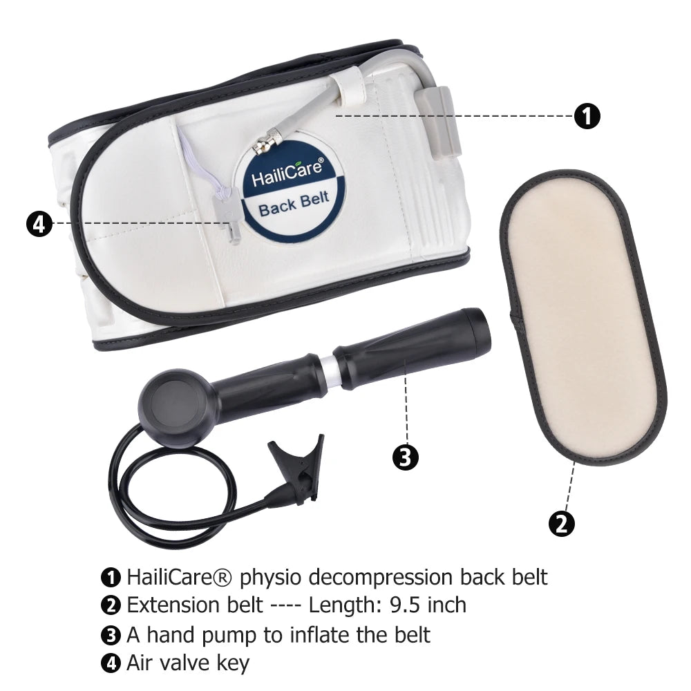 Inflatable Lumbar Waist Belt Air Decompression Back Support Health Care Spine Traction Back Massage Brace Backache Pain Relief