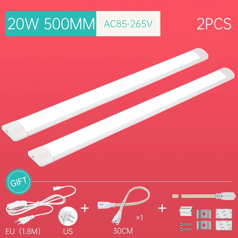 Led Lights For Kitchen Under Cabinet Lamp 220V 110V 10W 20W T5 Led Tube Plug Bedroom Wardrobe Wall Lamp Home Closet Lighting