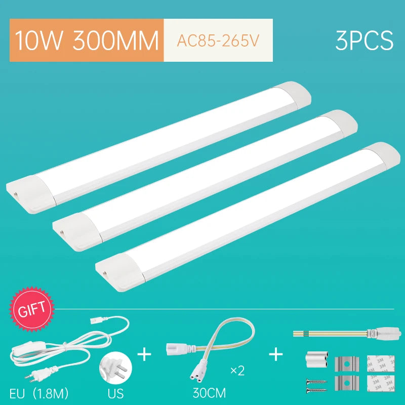 Led Lights For Kitchen Under Cabinet Lamp 220V 110V 10W 20W T5 Led Tube Plug Bedroom Wardrobe Wall Lamp Home Closet Lighting