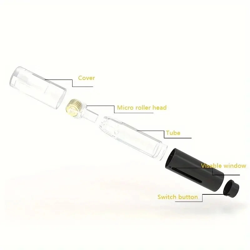 Aqua Derma Roller Microneedling wtih 105 Fine MicroNeedles Serum Delviery Applicator Wheel Skin Beauty Lip Booster Nursing Tools