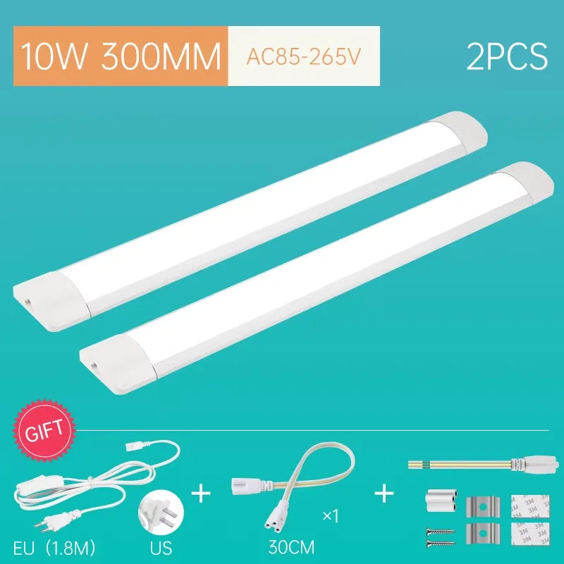 Led Cabinet Lights A85-220V 10w 20w Kitchen Under Cabinet Lamp With 1.8m Switch Line for Home Bedroom Indoor Super Bright Lamps