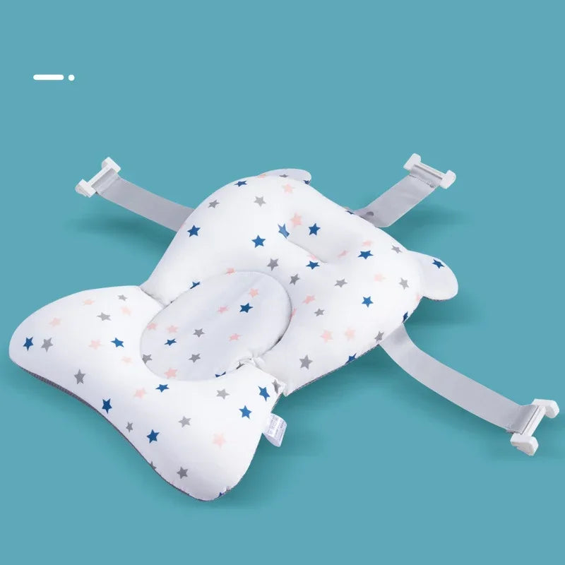 Newborn Bathtub Pillow Infant Anti-Slip Soft Comfort Body Cushion Baby Bath Seat Support Mat Foldable Bath Tub Pad & Chair