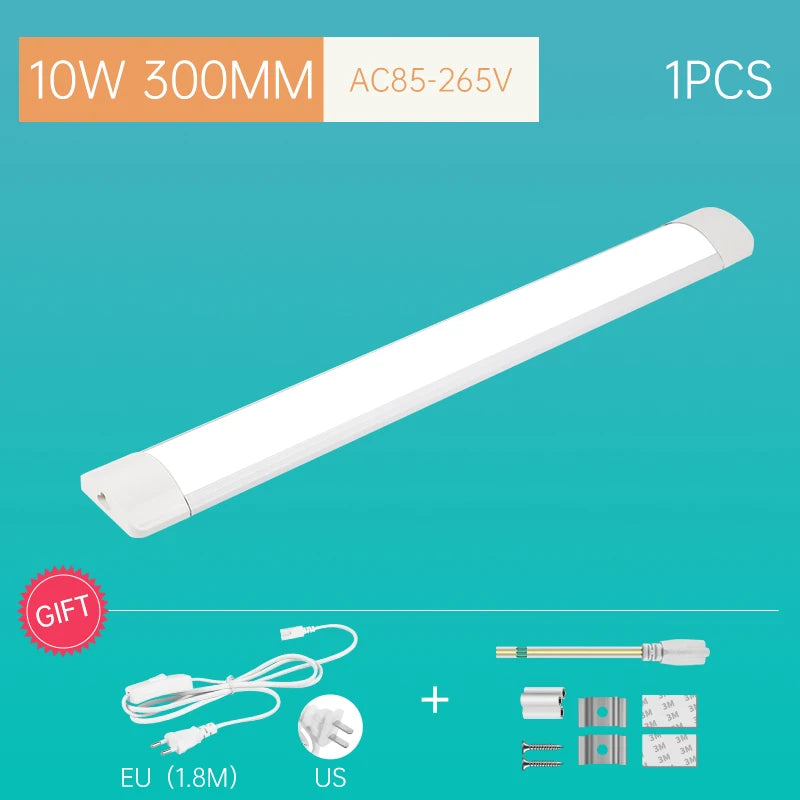 Led Cabinet Lights A85-220V 10w 20w Kitchen Under Cabinet Lamp With 1.8m Switch Line for Home Bedroom Indoor Super Bright Lamps
