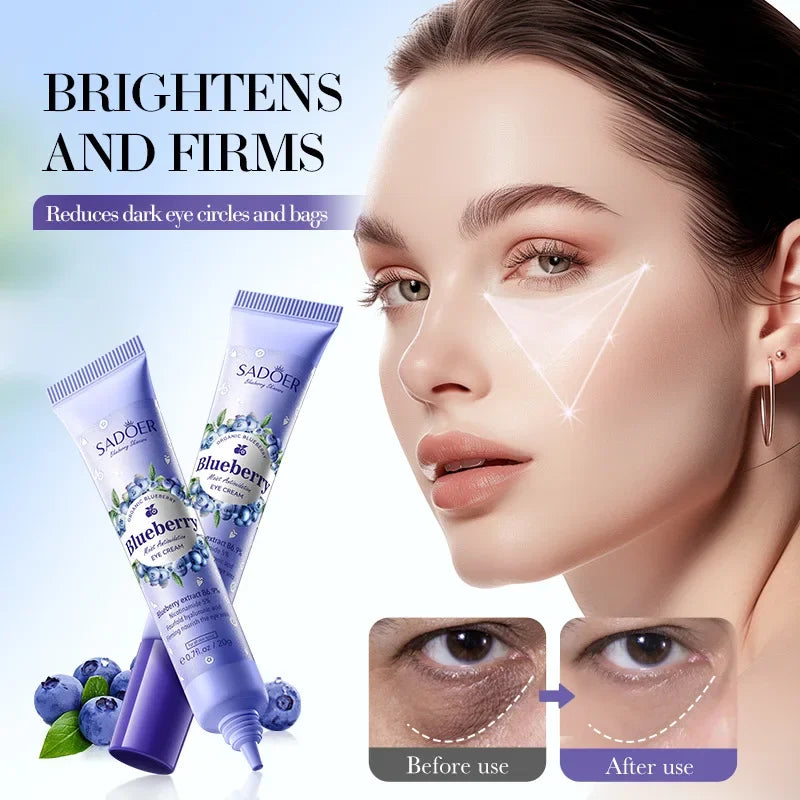 Blueberry Hyaluronic Acid Eye Cream Anti Dark Circles Eyes Bags Remove Firming Moisturizing Eye Creams Beauty Eyes Care Products