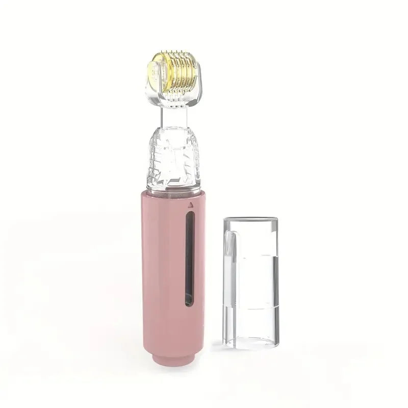 Aqua Derma Roller Microneedling wtih 105 Fine MicroNeedles Serum Delviery Applicator Wheel Skin Beauty Lip Booster Nursing Tools