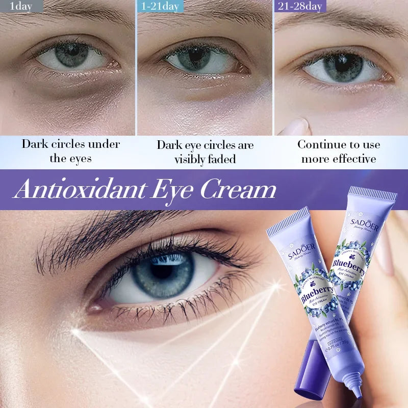 Blueberry Hyaluronic Acid Eye Cream Anti Dark Circles Eyes Bags Remove Firming Moisturizing Eye Creams Beauty Eyes Care Products