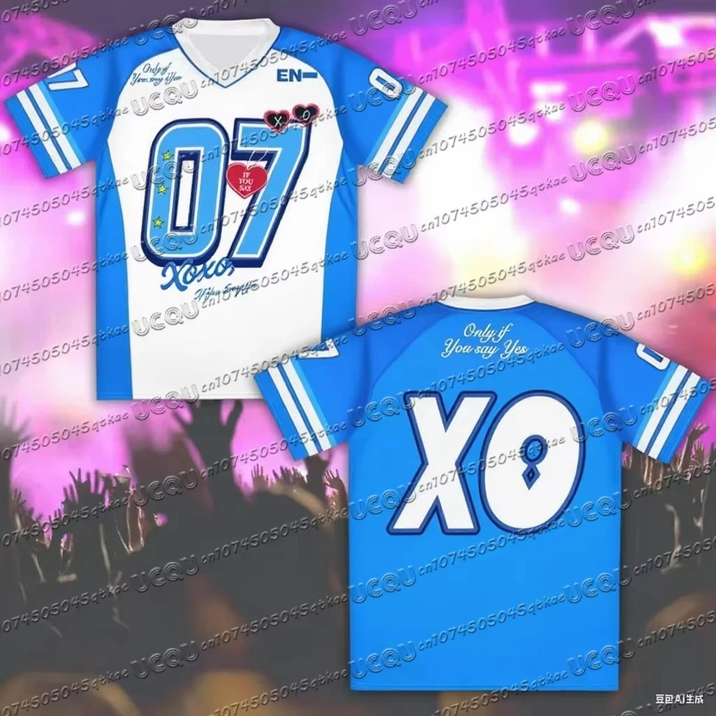 2025 T-shirt Men's Women's Summer Short Sleeved Top Korean Fashion Plus Sized Sports Clothing Tee YBSY XO Jersey
