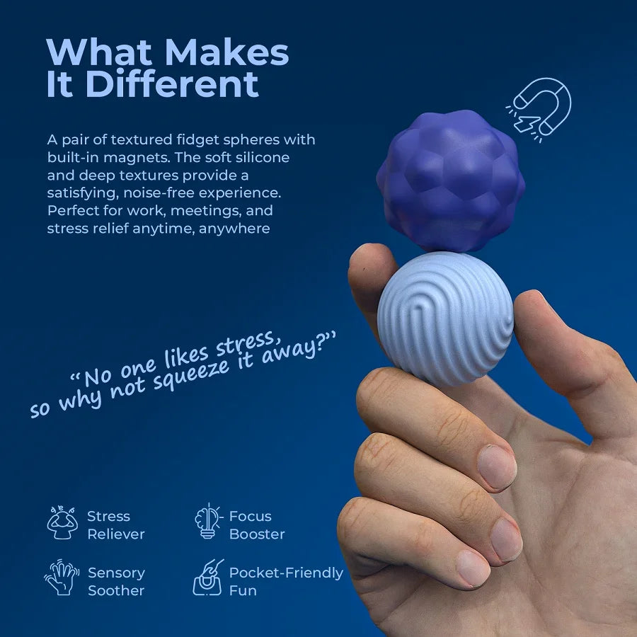Yoga Fitness Massage Balls Silicone Magnetic Balls Soft Silicone Magnets Balls Extra-Large 2PCS Massage Balls