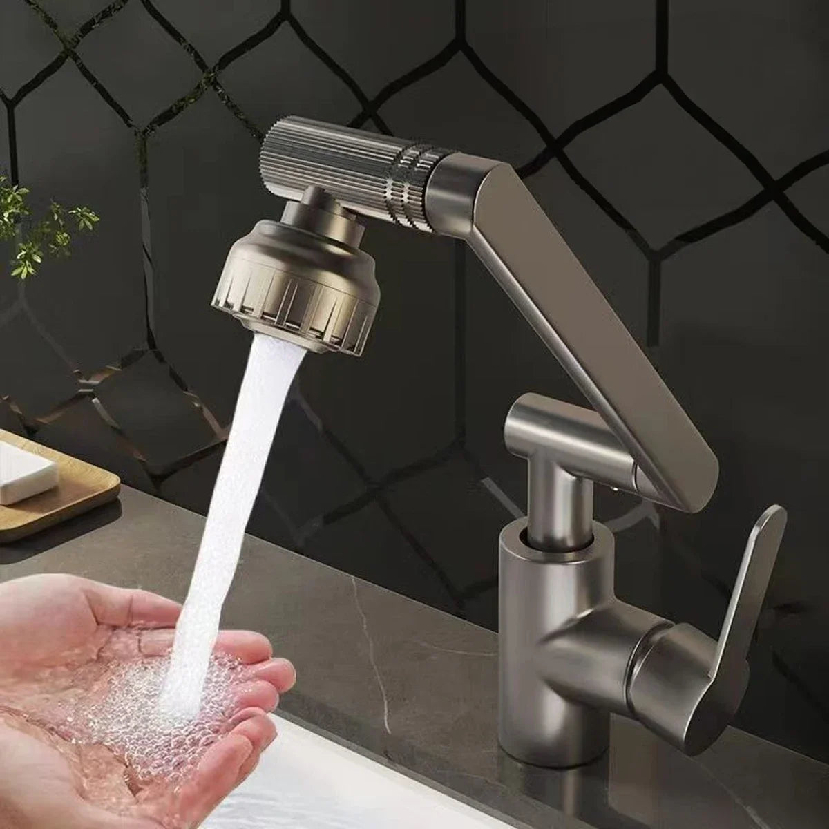 1080 Degree Swivel Kitchen Basin Sink Faucet Household Kitchen Bathroom Faucet Multi-function Flexible Booster Universal Taps