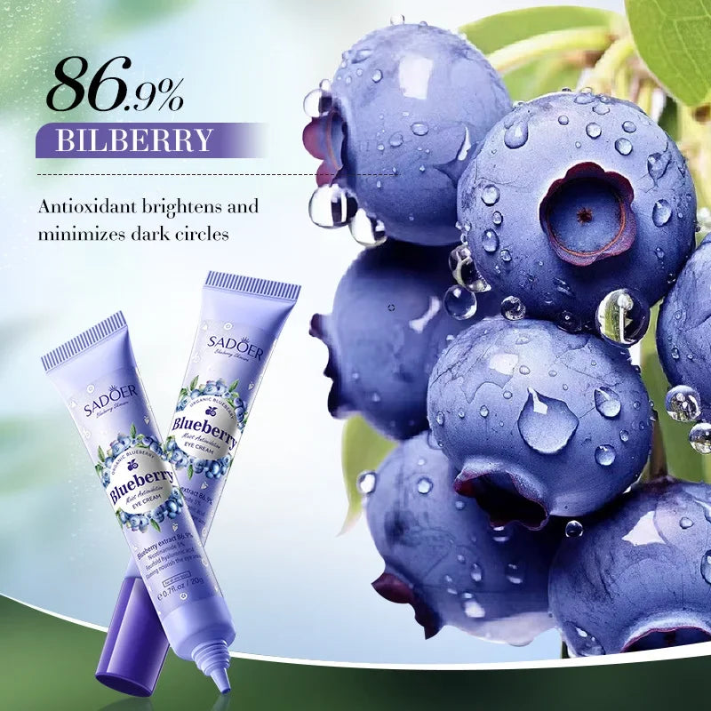 Blueberry Hyaluronic Acid Eye Cream Anti Dark Circles Eyes Bags Remove Firming Moisturizing Eye Creams Beauty Eyes Care Products