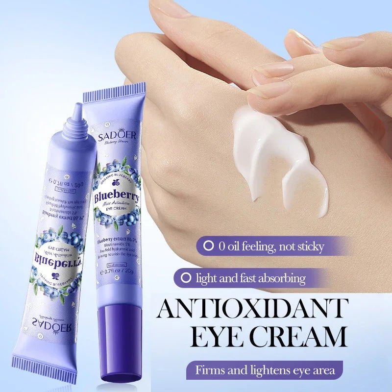 Blueberry Hyaluronic Acid Eye Cream Anti Dark Circles Eyes Bags Remove Firming Moisturizing Eye Creams Beauty Eyes Care Products