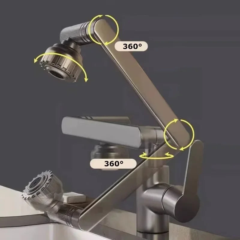 Booster kitchen bathroom universal rotary faucet home bathroom multifunctional washbasin faucet hot and cold washbasin