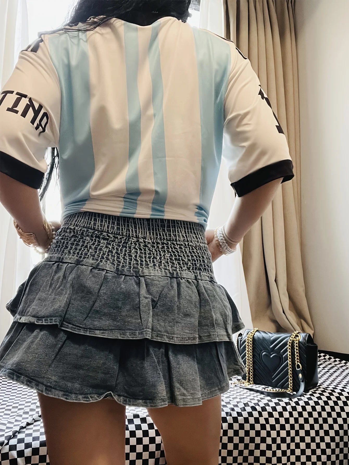 25 New Summer Argentina 10 Pattern Printed Women Casual Fashion T-shirt Women Sports T-shirt Quick Drying and Comfortable