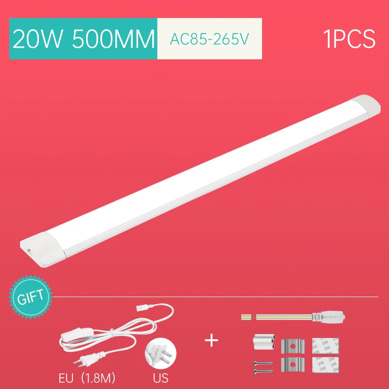 Led Lights For Kitchen Under Cabinet Lamp 220V 110V 10W 20W T5 Led Tube Plug Bedroom Wardrobe Wall Lamp Home Closet Lighting