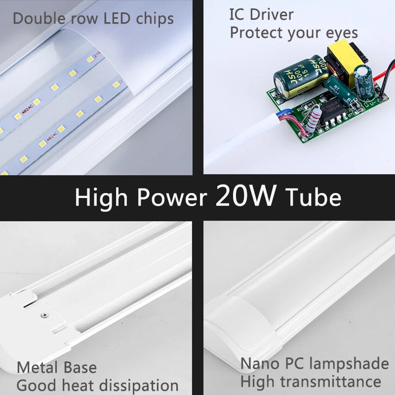 Led Lights For Kitchen Under Cabinet Lamp 220V 110V 10W 20W T5 Led Tube Plug Bedroom Wardrobe Wall Lamp Home Closet Lighting