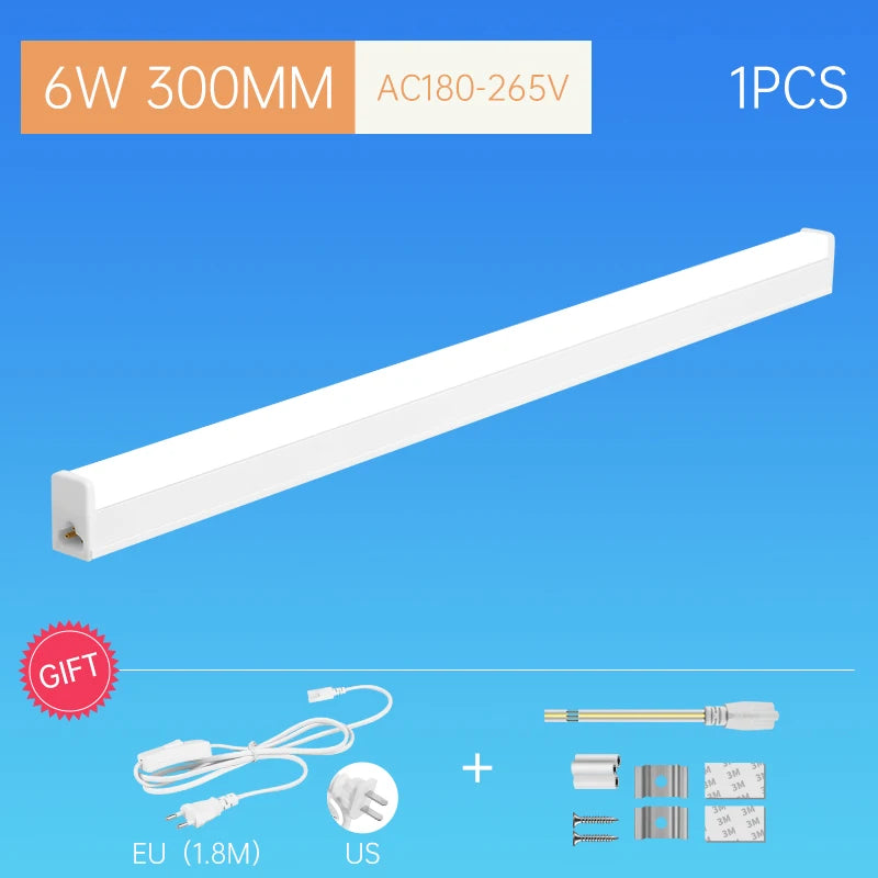 Led Lights For Kitchen Under Cabinet Lamp 220V 110V 10W 20W T5 Led Tube Plug Bedroom Wardrobe Wall Lamp Home Closet Lighting