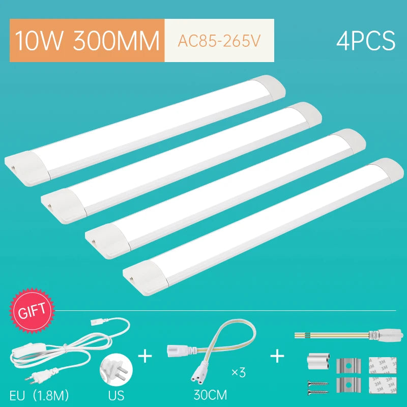 Led Lights For Kitchen Under Cabinet Lamp 220V 110V 10W 20W T5 Led Tube Plug Bedroom Wardrobe Wall Lamp Home Closet Lighting