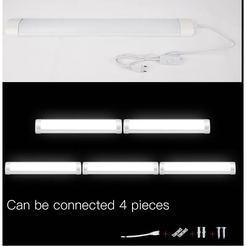 Led Lights For Kitchen Under Cabinet Lamp 220V 110V 10W 20W T5 Led Tube Plug Bedroom Wardrobe Wall Lamp Home Closet Lighting