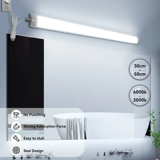 Led Cabinet Lights A85-220V 10w 20w Kitchen Under Cabinet Lamp With 1.8m Switch Line for Home Bedroom Indoor Super Bright Lamps