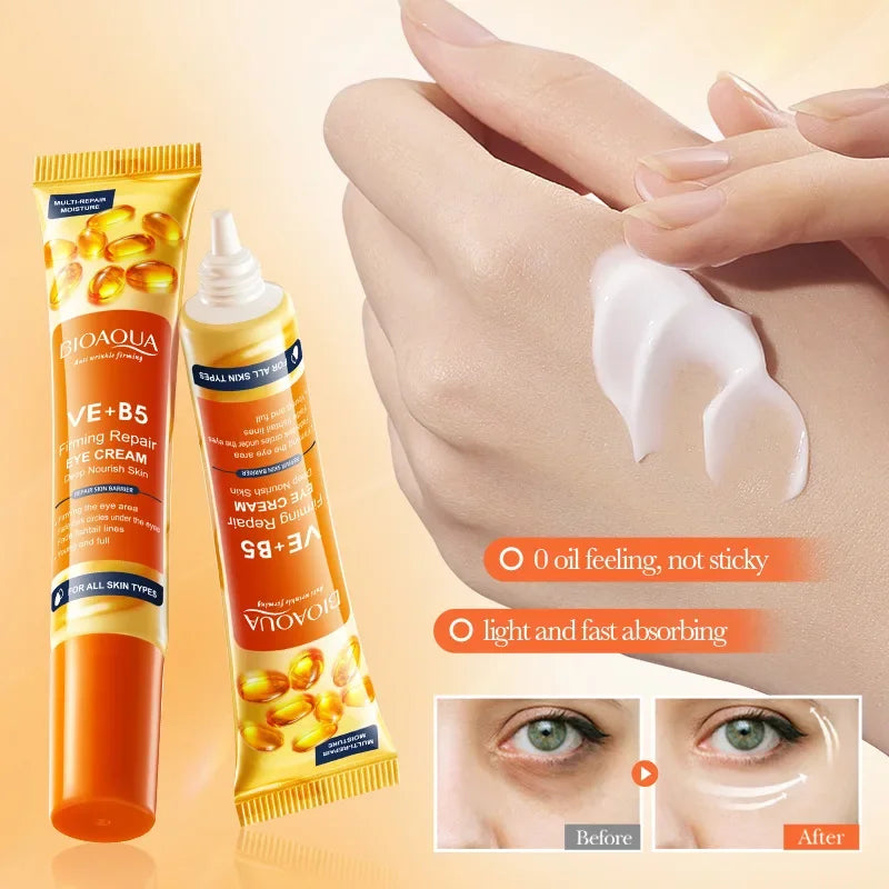 Instant Wrinkle Remove Eye Cream Collagen Firming Lift Fade Fine Lines Eye Bags Anti Dark Circle Puffiness Moisturizing Eye Care