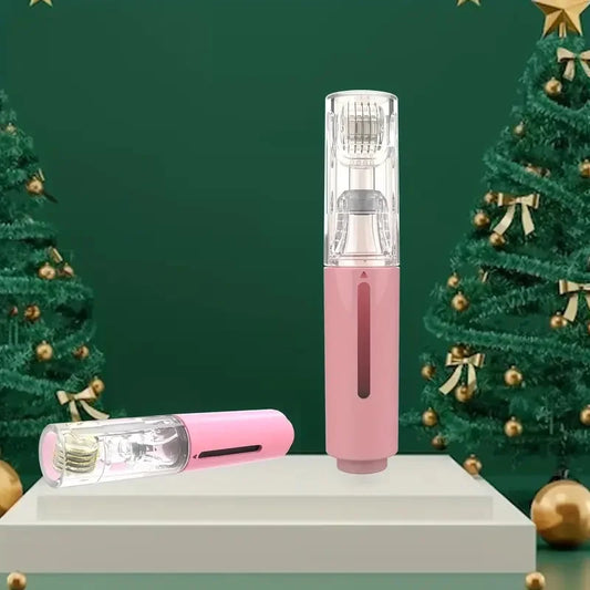 Aqua Derma Roller Microneedling wtih 105 Fine MicroNeedles Serum Delviery Applicator Wheel Skin Beauty Lip Booster Nursing Tools