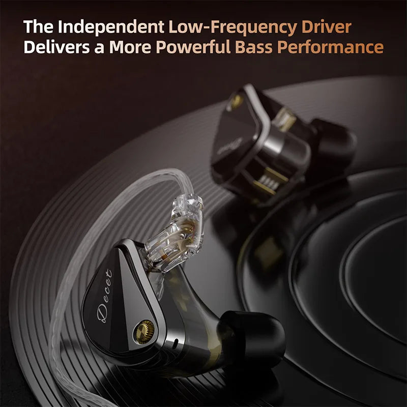 KZ  Decet  Brand-new 10-dynamic headphones 4-gear electronic tuning switch