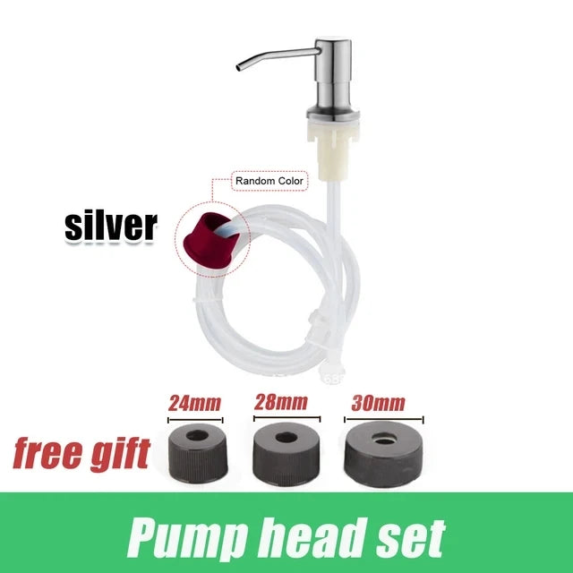 500ML Liquid Soap Bottle Sink Mount Hand Pressure Soap Dispenser Bottle  Kitchen Sink Liquid Soap Dispenser Pump Stainless Steel