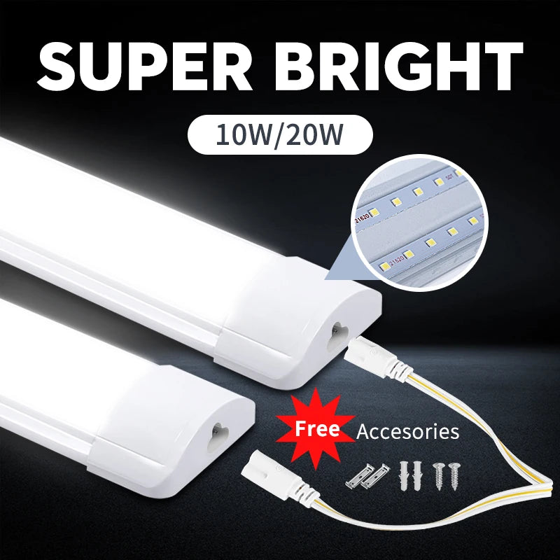 Led Cabinet Lights A85-220V 10w 20w Kitchen Under Cabinet Lamp With 1.8m Switch Line for Home Bedroom Indoor Super Bright Lamps