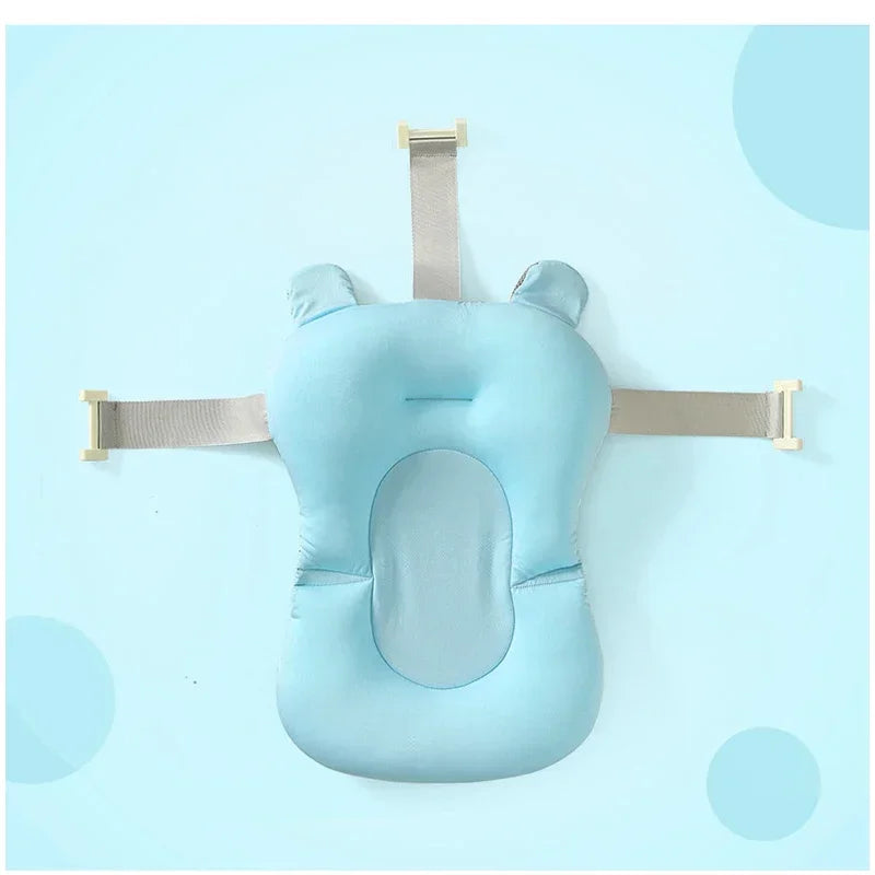 Newborn Bathtub Pillow Infant Anti-Slip Soft Comfort Body Cushion Baby Bath Seat Support Mat Foldable Bath Tub Pad &amp Chair
