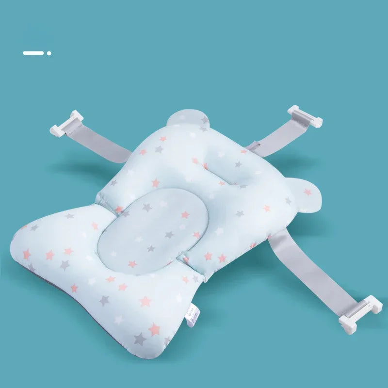 Newborn Bathtub Pillow Infant Anti-Slip Soft Comfort Body Cushion Baby Bath Seat Support Mat Foldable Bath Tub Pad &amp Chair