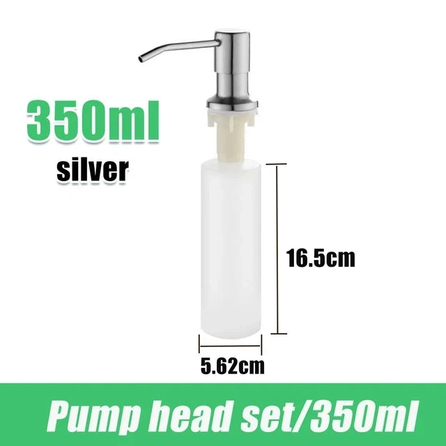 500ML Liquid Soap Bottle Sink Mount Hand Pressure Soap Dispenser Bottle  Kitchen Sink Liquid Soap Dispenser Pump Stainless Steel
