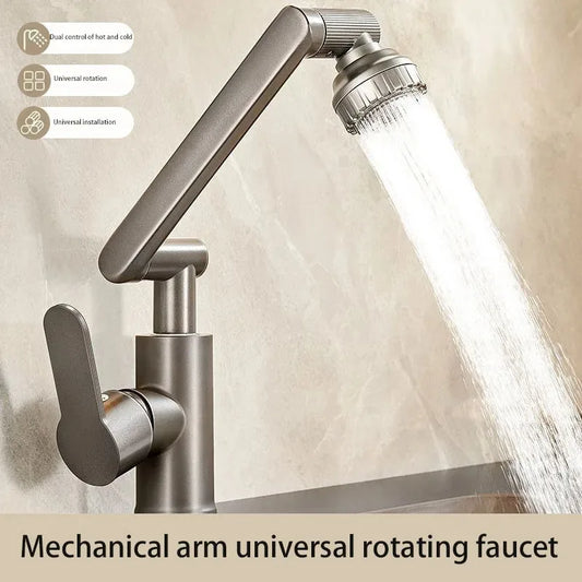 Booster kitchen bathroom universal rotary faucet home bathroom multifunctional washbasin faucet hot and cold washbasin