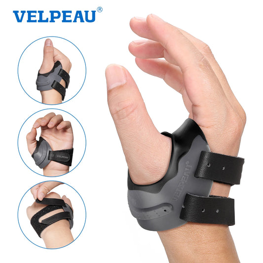 VELPEAU CMC Thumb Brace with Shape-memory Restriction Splint, Basal Thumb Arthritis Pain Relief and Support for Women and Men