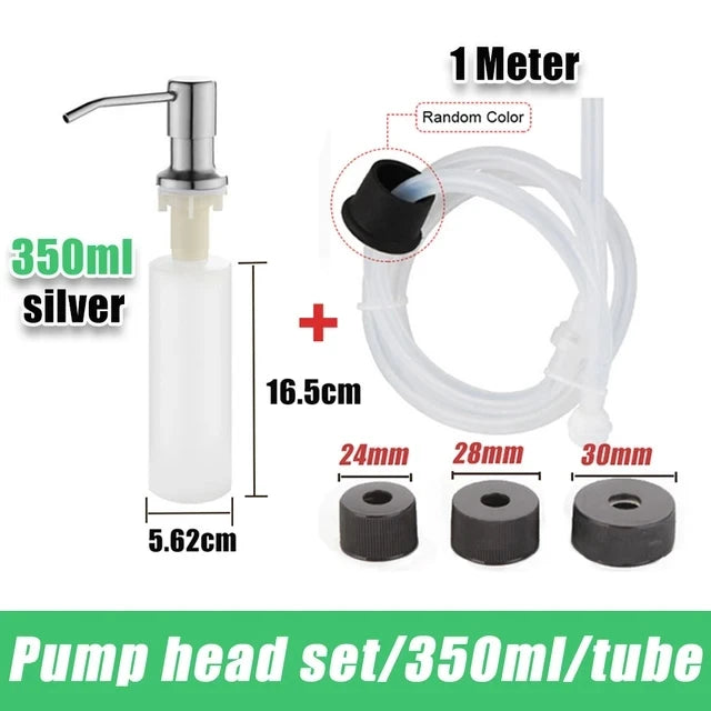 500ML Liquid Soap Bottle Sink Mount Hand Pressure Soap Dispenser Bottle  Kitchen Sink Liquid Soap Dispenser Pump Stainless Steel