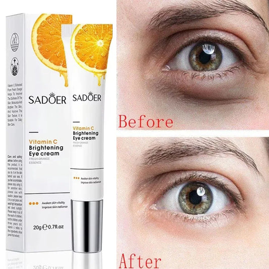 SADOER Vitamin C Eye Cream Moisturizing Anti Dark Circles Eye Bags Firming Anti-puffiness Beauty Eyes Skin Care Products