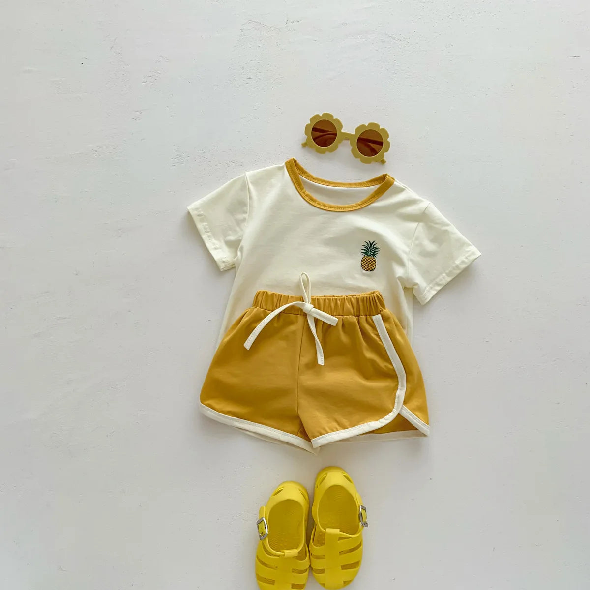 Summer Casual Baby Girl Tracksuits Embroidery Short Sleeve T-shirt Shorts Suits 2pcs Toddler Clothes Boys Girls Outfits
