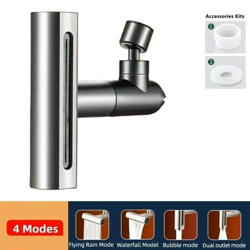 New Faucet Extenders 4 Modes Kitchen Faucet 720° Swivel Sprayer Head Bathroom Basin Water Tap Extender Rainfall Sink Mixer