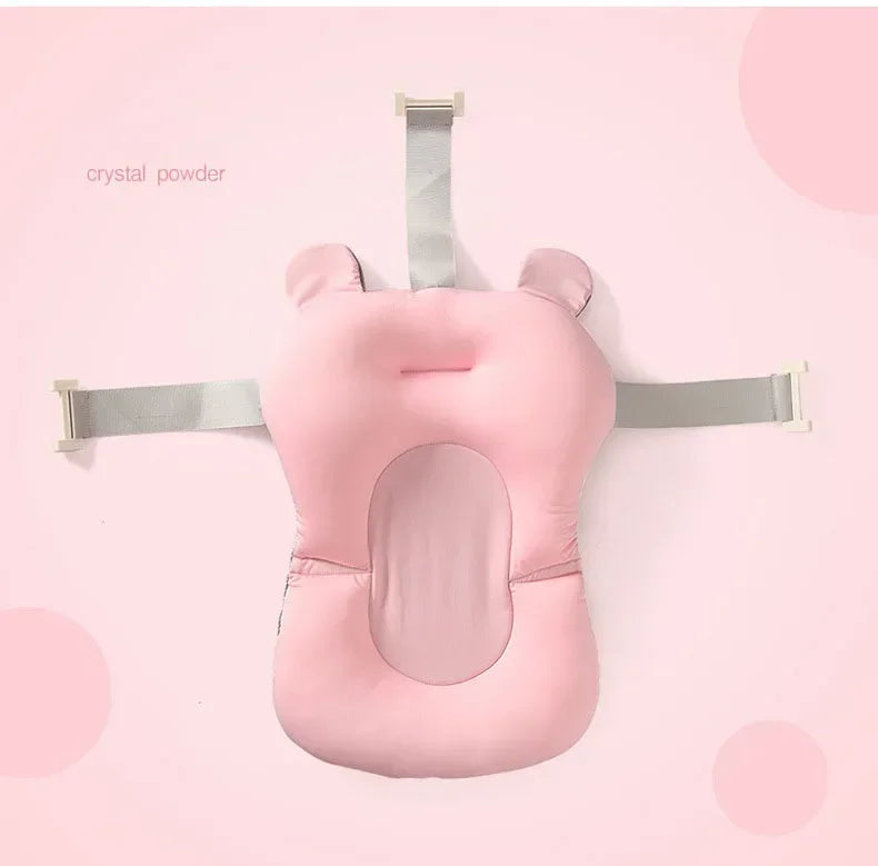 Newborn Bathtub Pillow Infant Anti-Slip Soft Comfort Body Cushion Baby Bath Seat Support Mat Foldable Bath Tub Pad &amp Chair