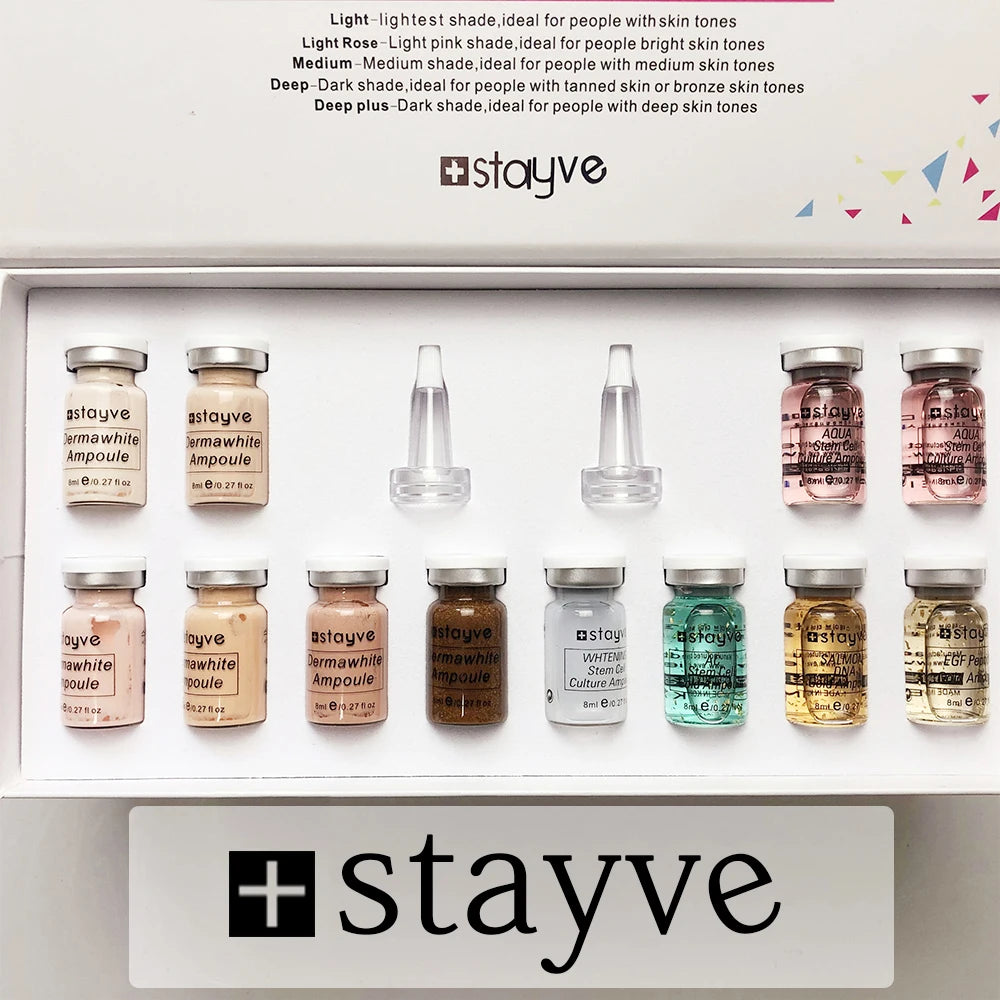 Stayve 8ml Korea BB Cream Glow Serum Starter Kit CC Foundation Cream Facial Essence Booster Repair  Brightening Skin Care Beauty