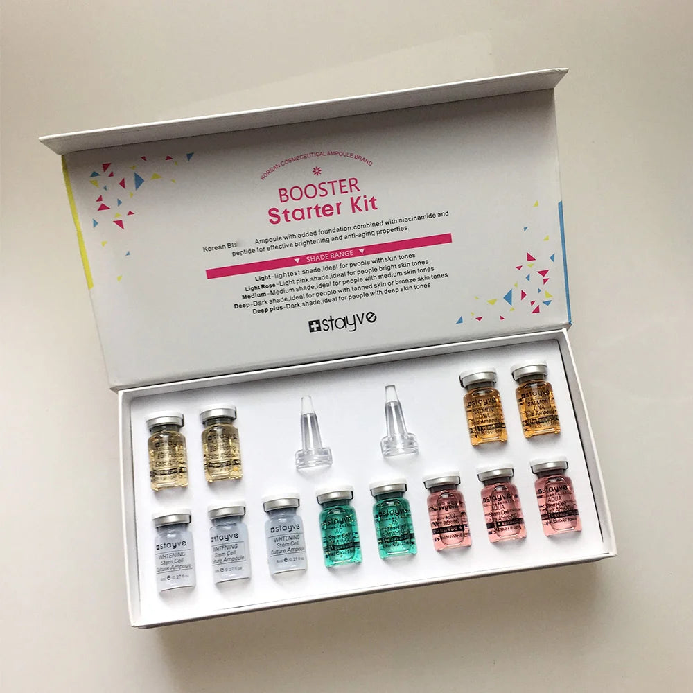 Stayve 8ml Korea BB Cream Glow Serum Starter Kit CC Foundation Cream Facial Essence Booster Repair  Brightening Skin Care Beauty