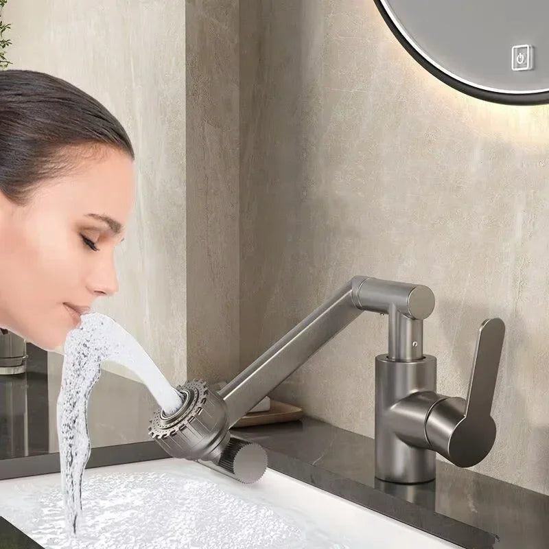 Booster kitchen bathroom universal rotary faucet home bathroom multifunctional washbasin faucet hot and cold washbasin