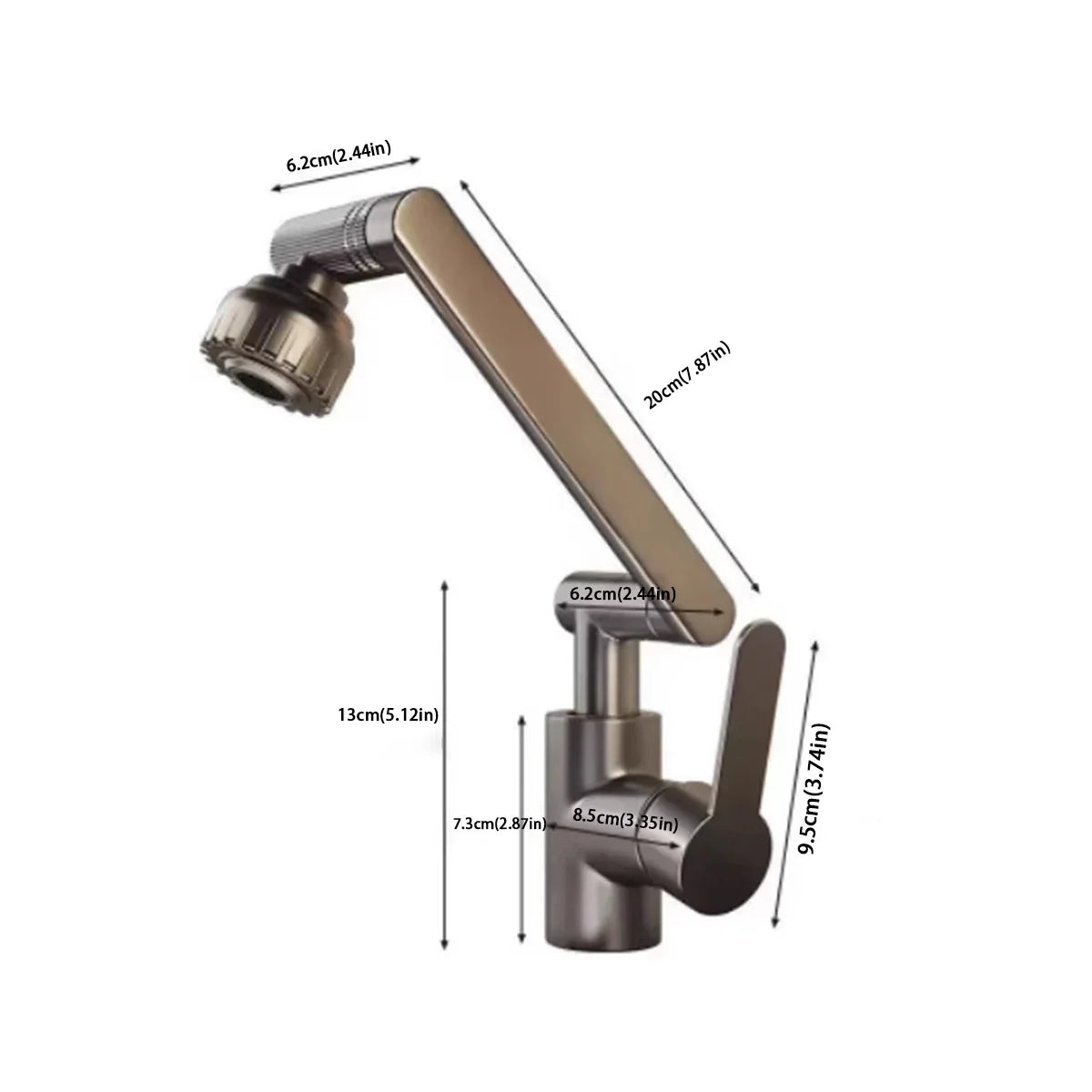 1080 Degree Swivel Kitchen Basin Sink Faucet Household Kitchen Bathroom Faucet Multi-function Flexible Booster Universal Taps