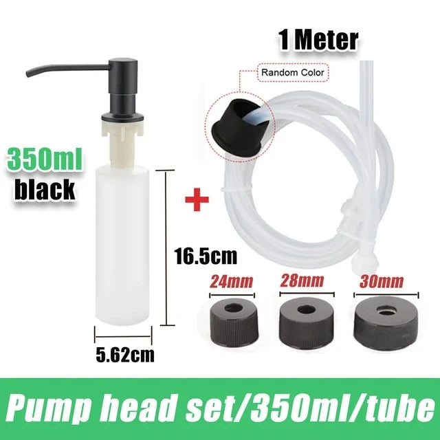 500ML Liquid Soap Bottle Sink Mount Hand Pressure Soap Dispenser Bottle  Kitchen Sink Liquid Soap Dispenser Pump Stainless Steel