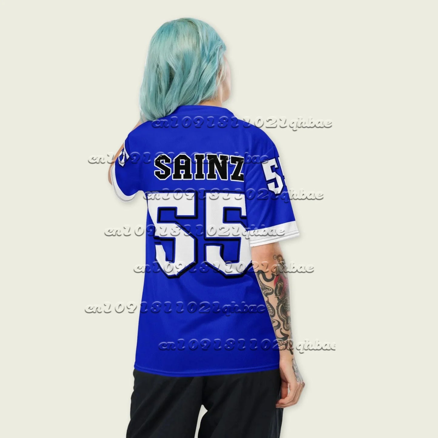 Hot New Fashion Men's And Women's Y2K Summer Carlos Sainz 2025 Football Jersey Loose Breathable Quick Drying Oversized T-shirt