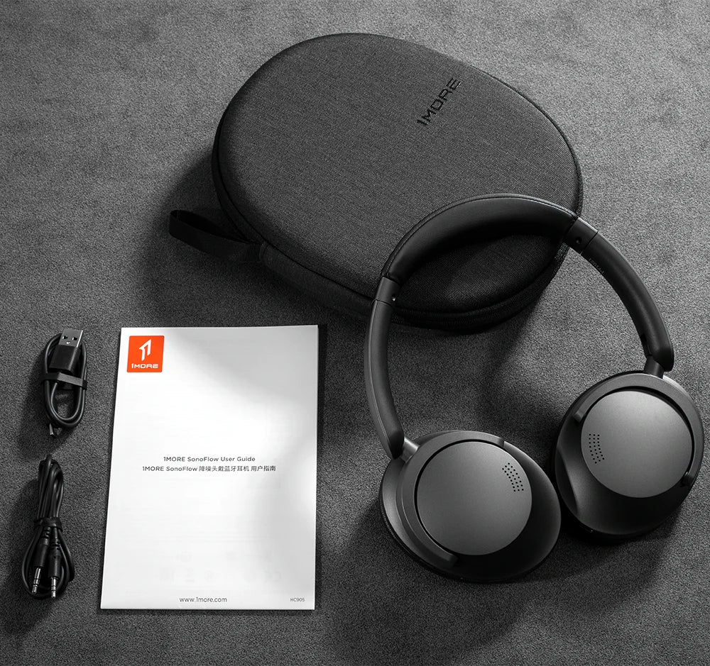 1MORE SonoFlow Active Noise Cancelling Headphones 70H Playtime Clear Calls electronics flash-sale Headset HC905 Bluetooth 5.0