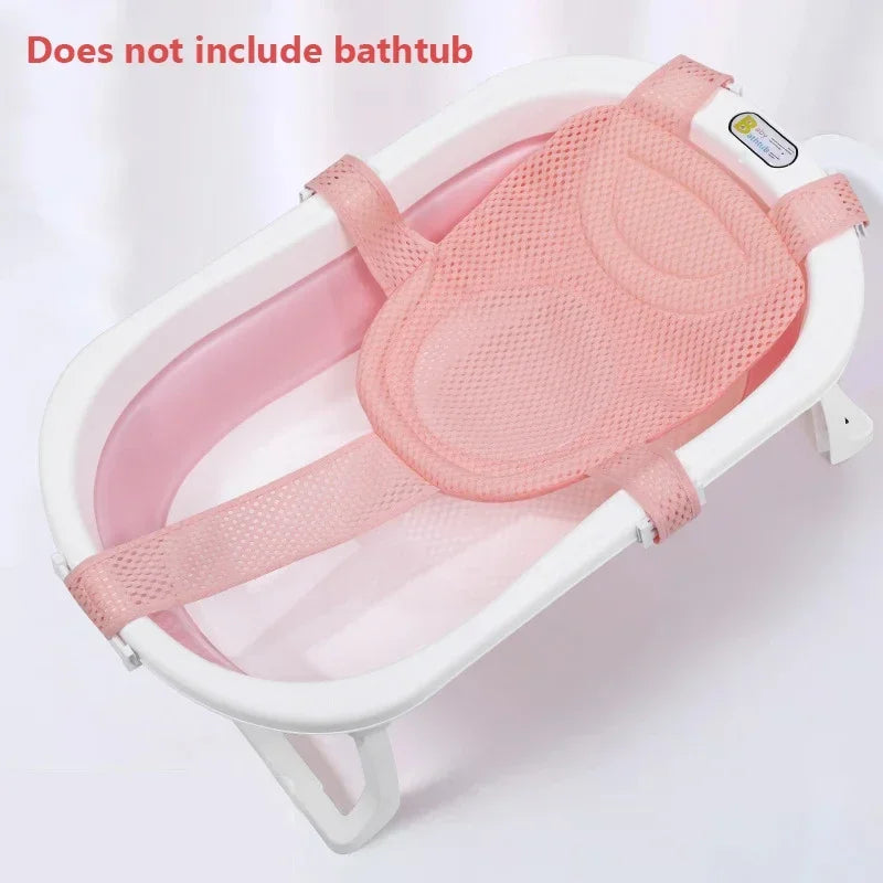 Newborn Bathtub Pillow Infant Anti-Slip Soft Comfort Body Cushion Baby Bath Seat Support Mat Foldable Bath Tub Pad &amp Chair