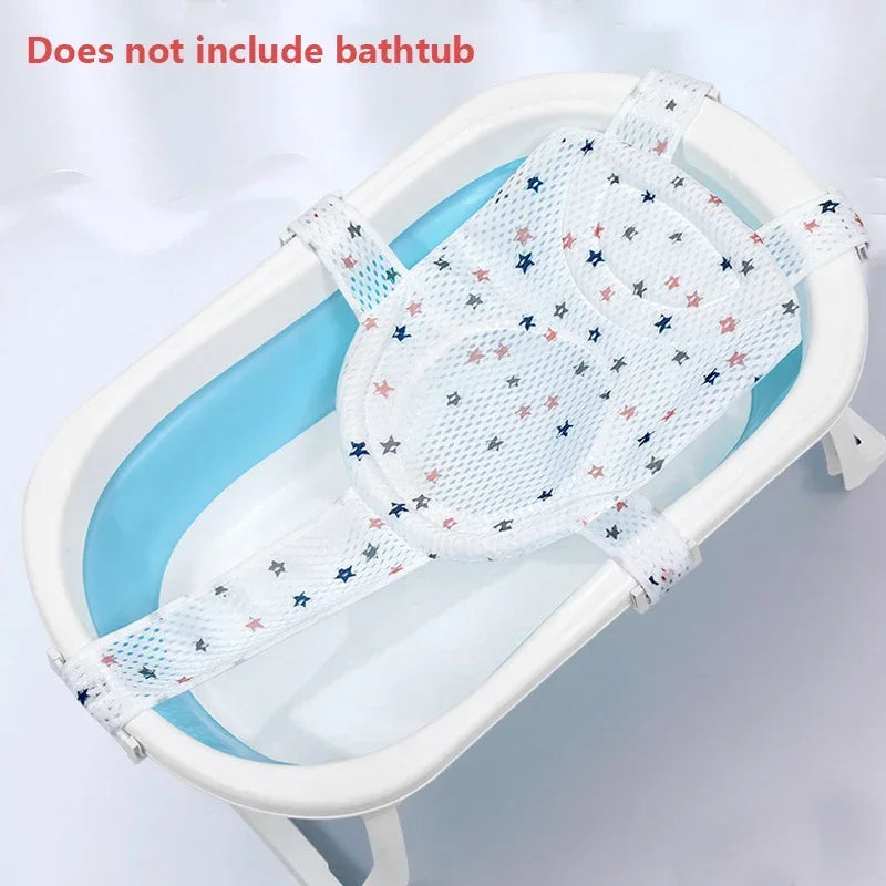 Newborn Bathtub Pillow Infant Anti-Slip Soft Comfort Body Cushion Baby Bath Seat Support Mat Foldable Bath Tub Pad &amp Chair