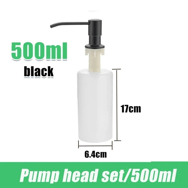 500ML Liquid Soap Bottle Sink Mount Hand Pressure Soap Dispenser Bottle  Kitchen Sink Liquid Soap Dispenser Pump Stainless Steel