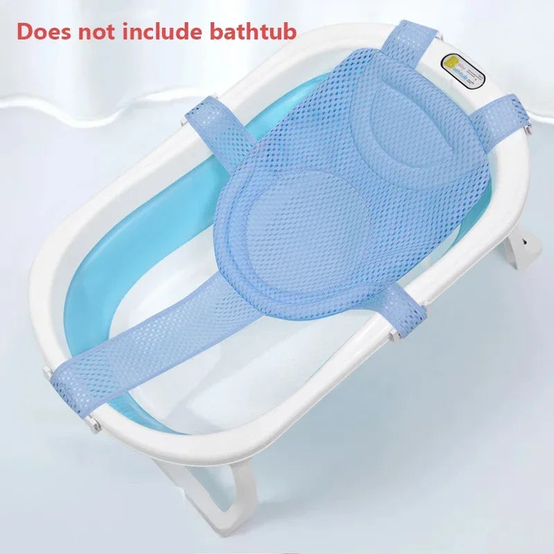 Newborn Bathtub Pillow Infant Anti-Slip Soft Comfort Body Cushion Baby Bath Seat Support Mat Foldable Bath Tub Pad &amp Chair