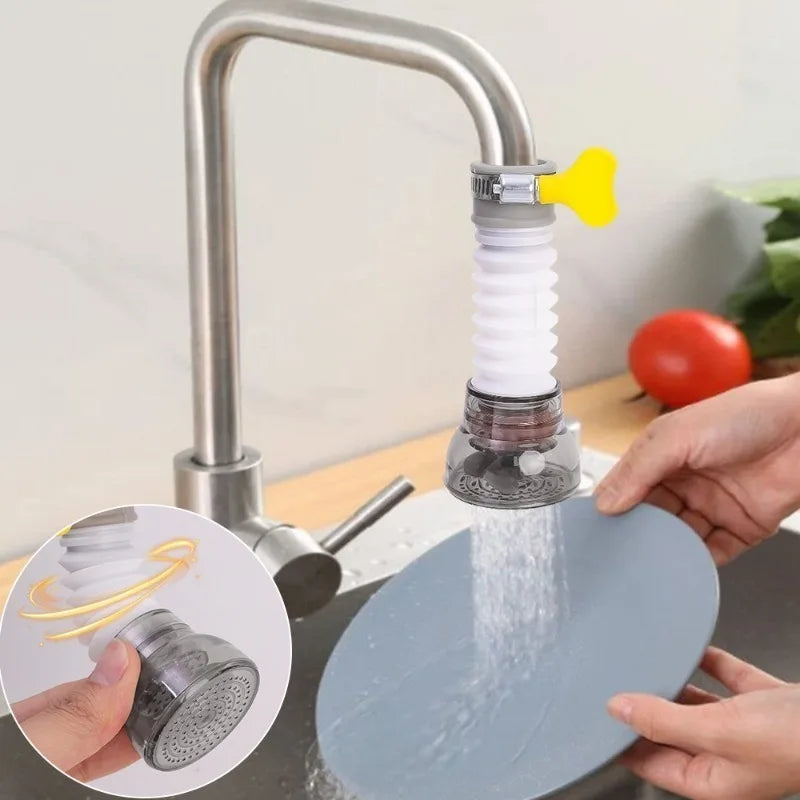 Universal 360 Degrees Rotatable Faucet Filter / Retractable Adjustable Flexible Tap Extender Kitchen Bathroom Accessories